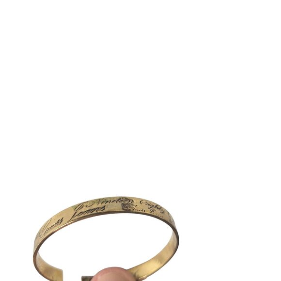 Vintage GUESS Gold Tone Hoop Earrings Engraved Logo Statement Jewelry Y2K Style - Picture 2 of 5